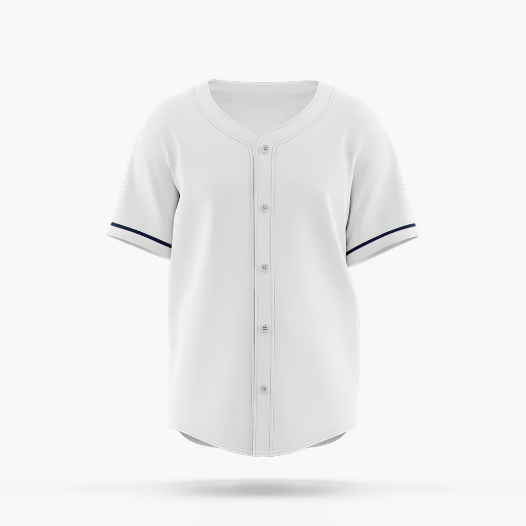 White Jersey with Dark Line Short Sleeves