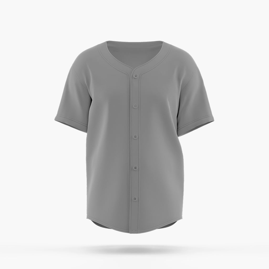 Gray Short Sleeves Baseball Jersey